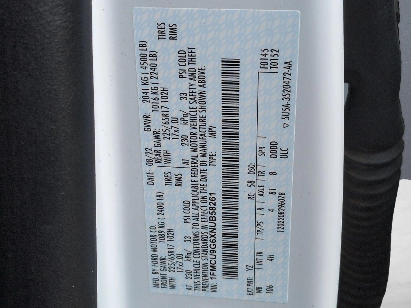 2022 Ford Escape SE