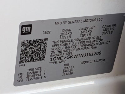 2022 Chevrolet Traverse LT Cloth