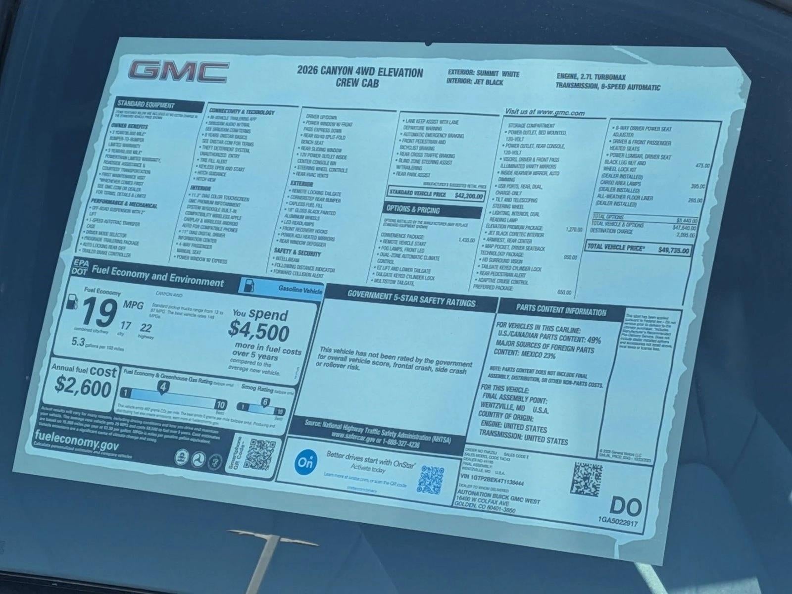 2026 GMC Canyon Elevation