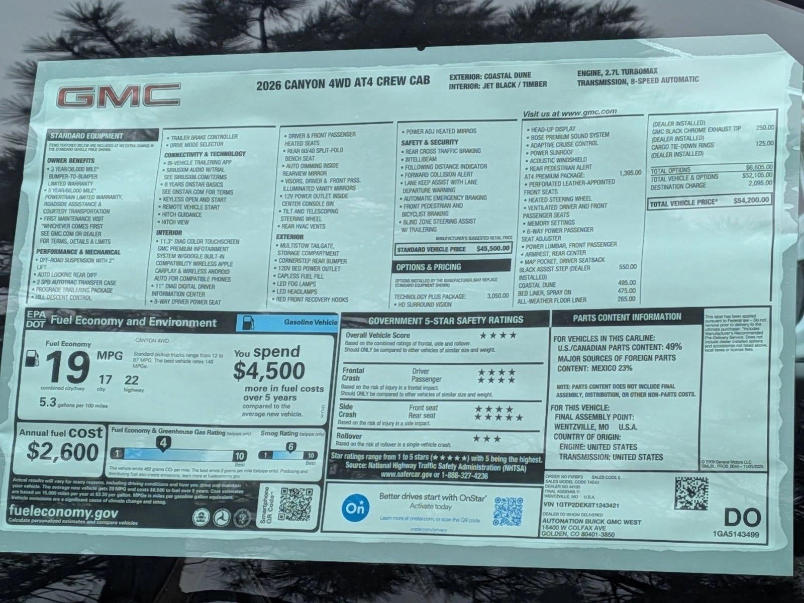 2026 GMC Canyon AT4
