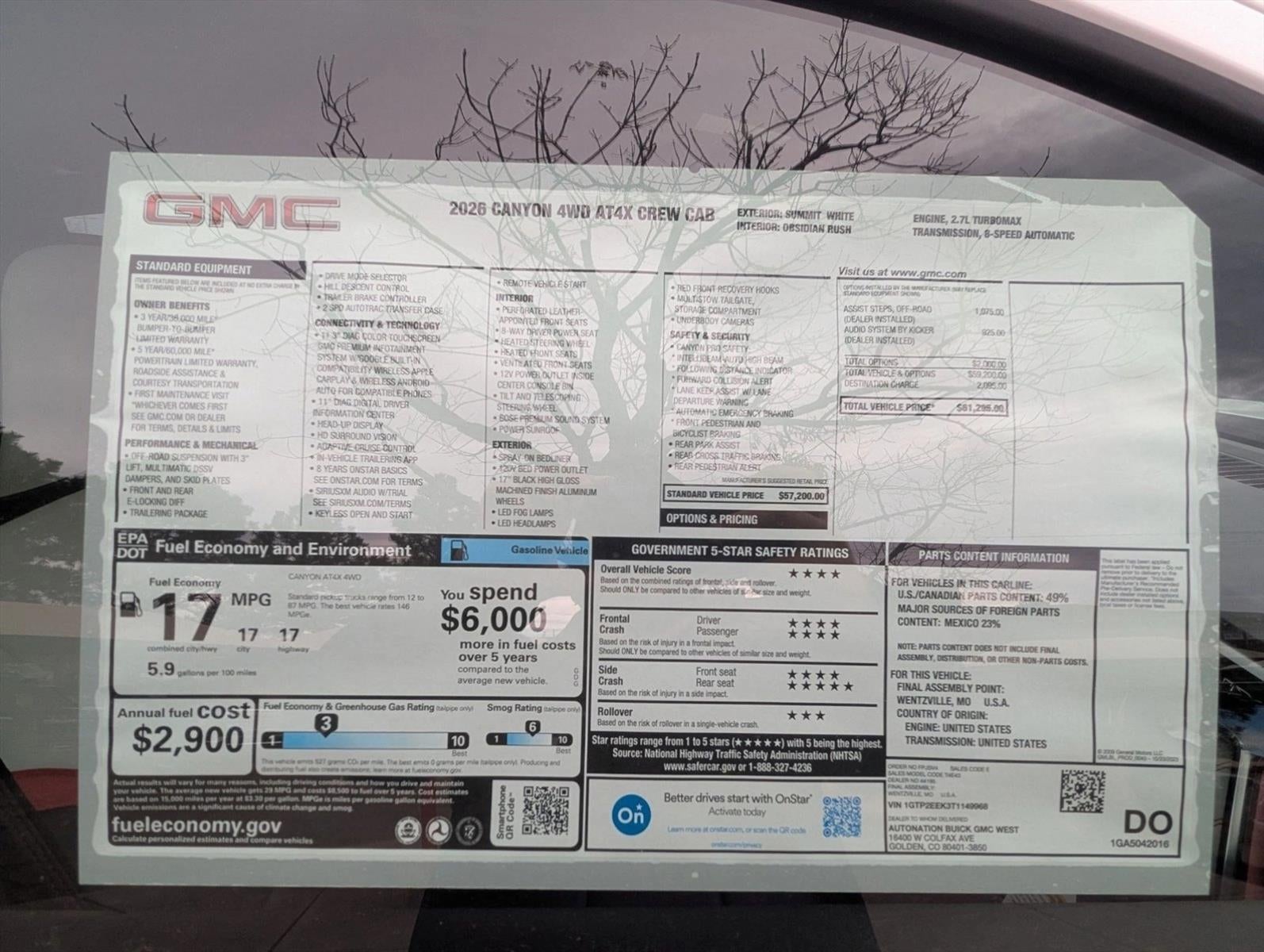 2026 GMC Canyon AT4X