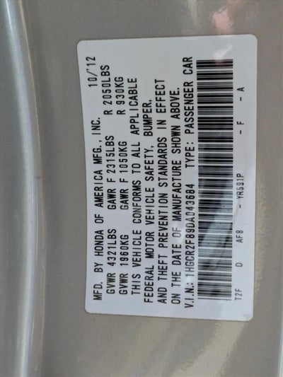 2013 Honda Accord Sdn EX-L