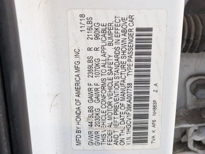 2019 Honda Accord Sedan Sport 1.5T