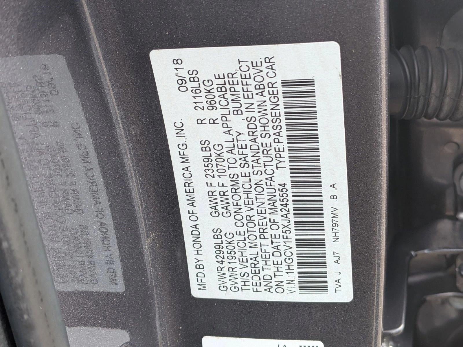 2018 Honda Accord Sedan EX-L 1.5T