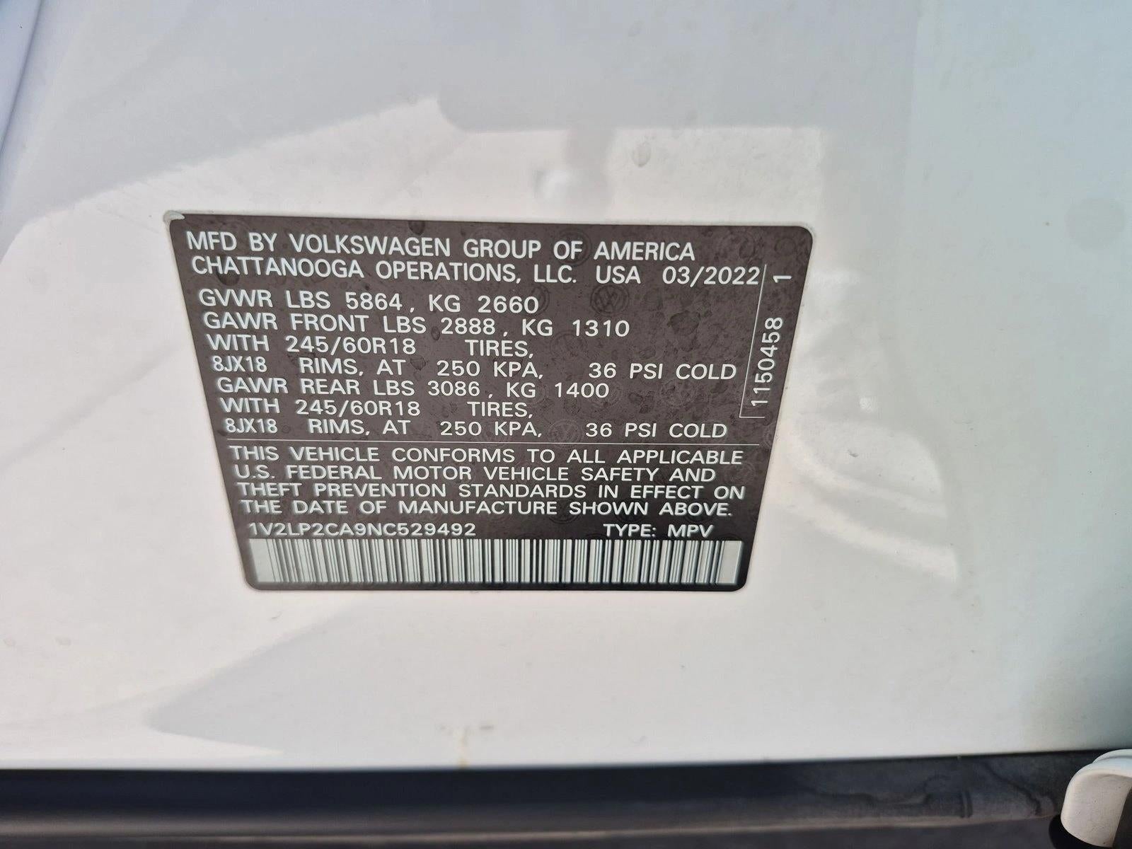 2022 Volkswagen Atlas 2.0T SE