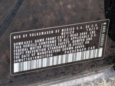 2019 Volkswagen Golf GTI 2.0T Autobahn