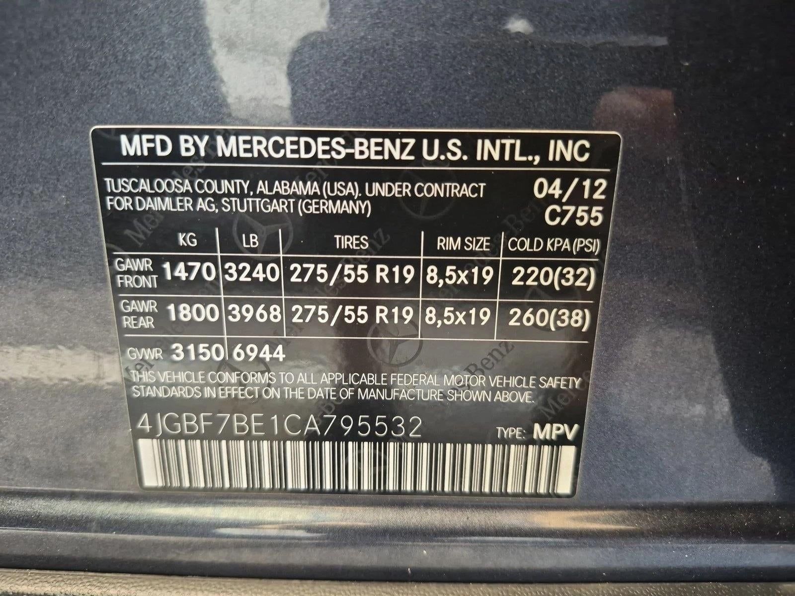 2012 Mercedes-Benz GL 450 4MATIC®