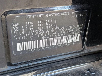 2014 Subaru Legacy 2.5i Limited