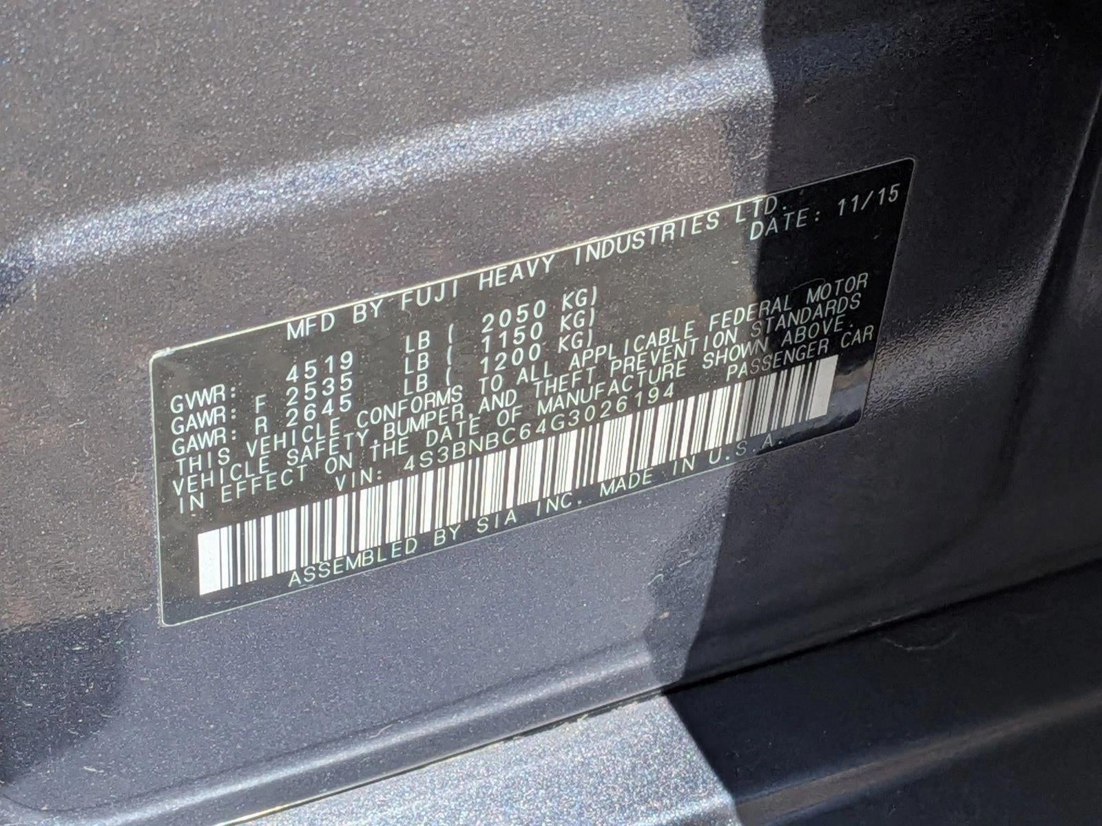 2016 Subaru Legacy 2.5i Premium