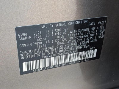 2021 Subaru Outback Limited XT