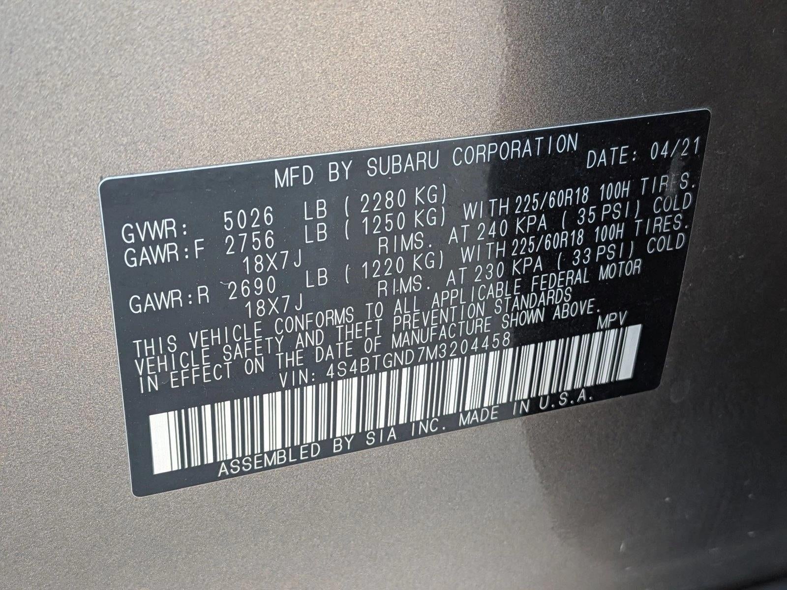 2021 Subaru Outback Limited XT