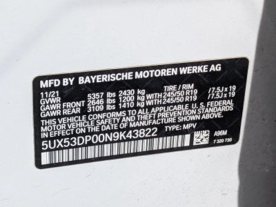 2022 BMW X3 xDrive30i
