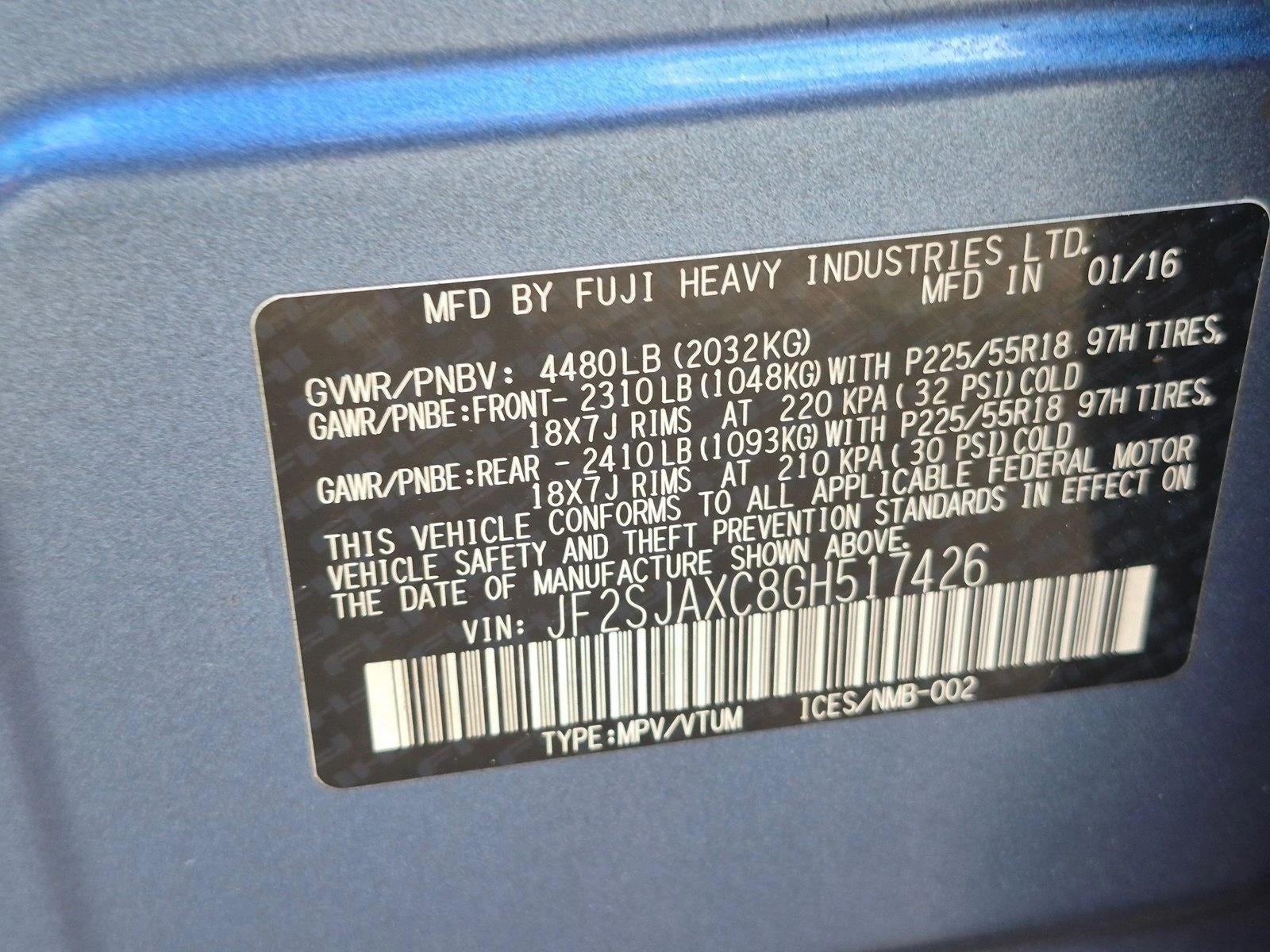 2016 Subaru Forester 2.5i Touring