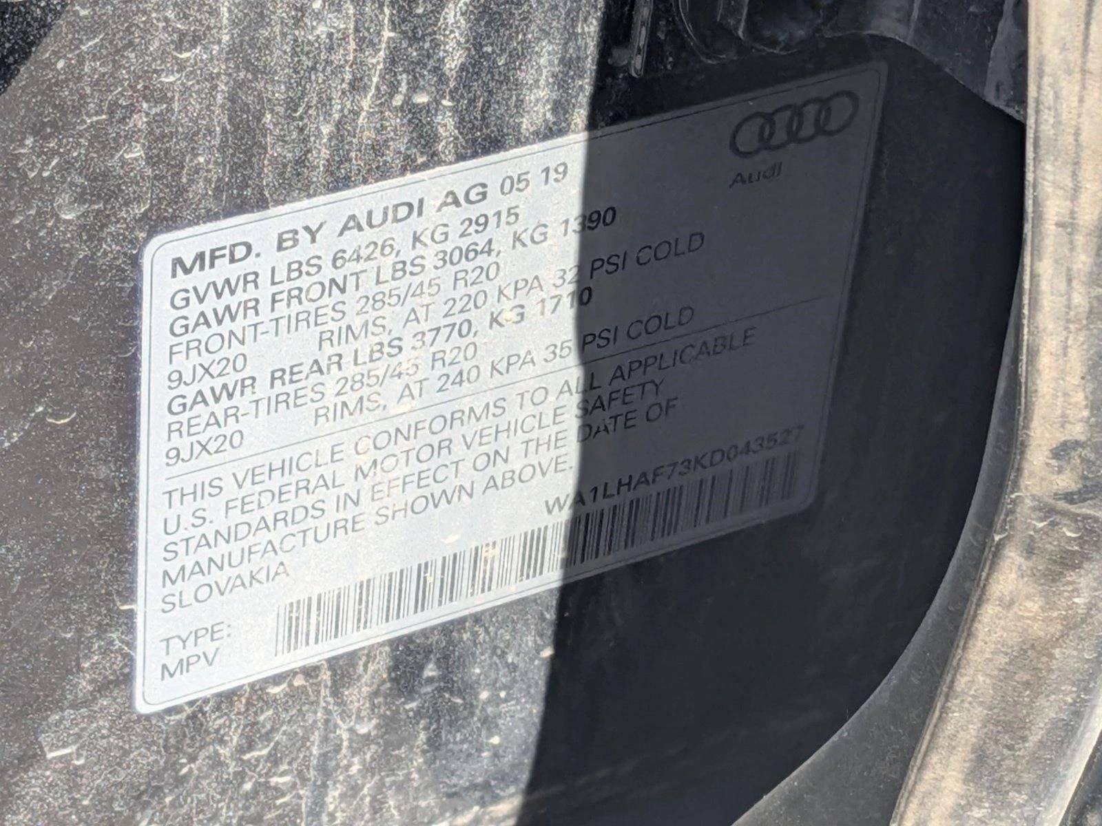 2019 Audi Q7 45 Premium
